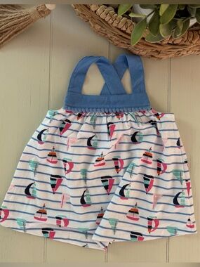 Baby Girl Sailboat Print Top